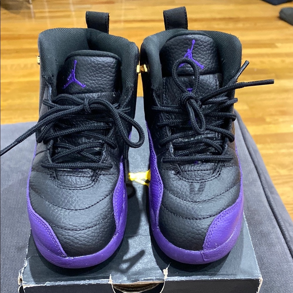 Kids Black and Purple Sneakers